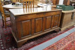 An 18th century oak coffer.