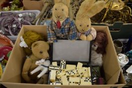 Various toy animals and games etc.