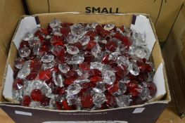 A large quantity of chandelier parts.