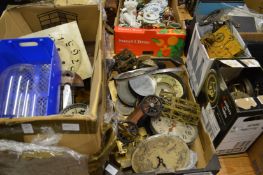 A large quantity of clock parts.