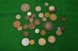 A small box of coins.