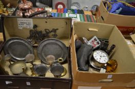 Miscellaneous metal ware and other collectables.