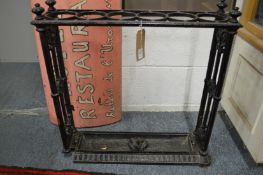 A cast iron stick stand (AF).