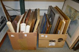 A quantity of various paintings and prints etc.