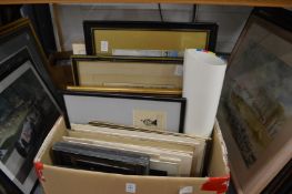 A quantity of paintings, prints etc.