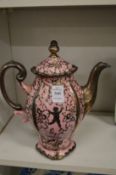 A Rosenthal Pompadour coffee pot.
