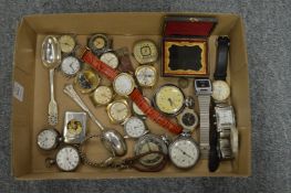 Various pocket and wristwatches etc.