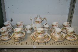 A comprehensive floral decorated coffee / tea service.