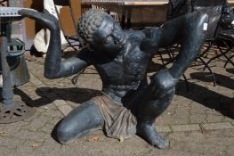 A large bronze seated Blackamoor figure.