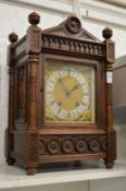 A walnut cased mantle clock.