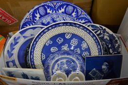 Blue and white china.