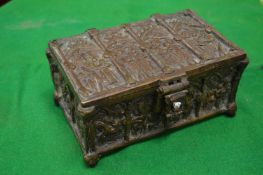 A continental cast bronze casket.