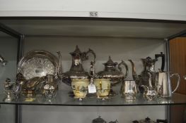 A quantity of plated wares.