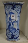 A Dutch Delft vase.