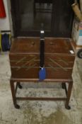 A sewing trolley.