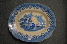 A continental blue and white dish.