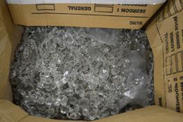 A quantity of chandelier drops.