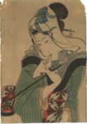 SHUNSEN KATSUKAWA (1762-1830), EIZAN KIKUGAWA (1787-1867): EDO BEAUTIES, four early 19th century