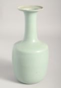 A CHINESE RU STYLE CELADON VASE, 24cm high.