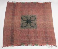 A KASHMIR TABLE COVER, approx. 160cm x 166cm.