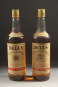 TWO BOTTLES OF BELLS EXTRA SPECIAL WHISKY.