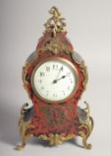 A 19TH CENTURY FRENCH BOULLE CLOCK, Goldsmith & Silversmith Co. London. 12ins high.