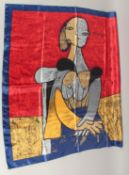 A HERMES SILK SCARF, after Picasso.