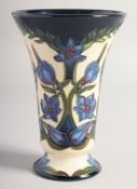 MOORCROFT KAFFIR LILY DESIGN TAPERING VASE, dated 2000, by S. Hayes,12. 1. 2003. No. 425 with two