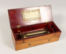 A GOOD SWISS MUSICAL BOX playing four discs, in a plain case.