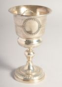 A VICTORIAN SILVER GOBLET. London 1864, maker: G R E.