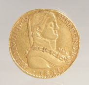 A FERDINAND VII COIN dated 1811. 36mm diameter.