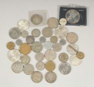 A BAG OF SUNDRY COINS.