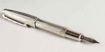 A GOOD DUPONT PALLADIUM AND DIAMOND SET FOUNTAIN PEN, boxed.