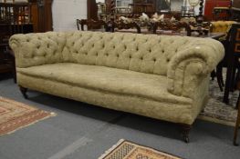 A Victorian Chesterfield settee.