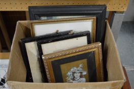 A small group of paintings and prints.