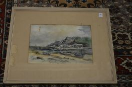 Two watercolours depicting Irish scenes, one signed Glover 1914.