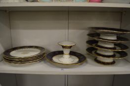 Gilt decorated part dessert service.