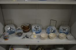 A small group of Copenhagen dishes and other decorative china.