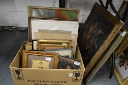 Various paintings and prints.