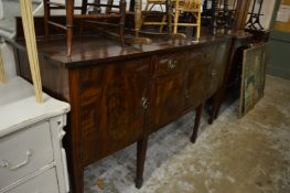 A mahogany sideboard.
