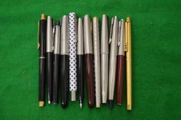 A collection of pens.