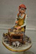 Capodimonte figure of a cobbler.