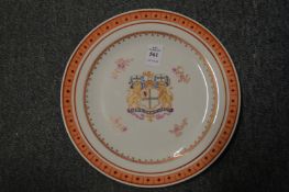 A modern armorial plate.