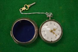A good gentlemen's Georgian silver cased pocket watch with fusee movement signed Stephen Asselin,