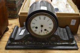 A slate mantel clock (faults).