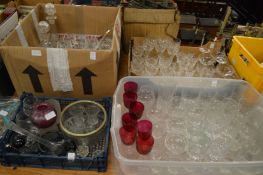 A large quantity of household and decorative glassware.