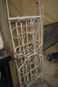 Victorian wrought iron folding cot.