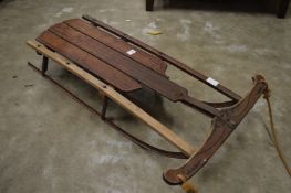 An old Swiss toboggan.