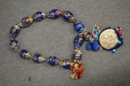 A chunky bead necklace