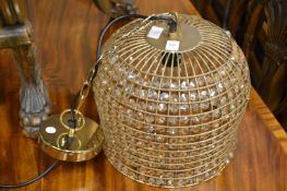 A decorative ceiling light.